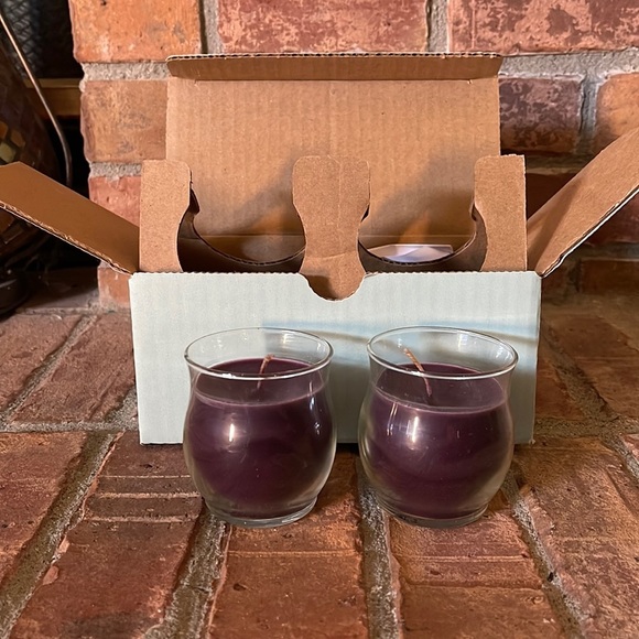 NIB Set of 2 PartyLite Black Raspberry Jar Candles - Picture 1 of 4